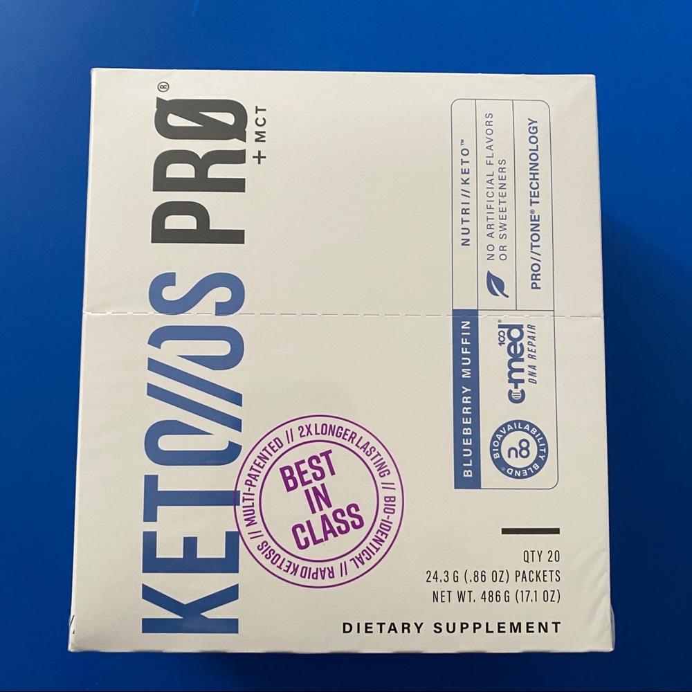 Pruvit Keto OS Pro Blueberry Muffin Box Set of 20